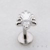 FAN SEA SHELL CZ THREADLESS (PUSH IN) 316L SURGICAL STEEL LABRET SET
